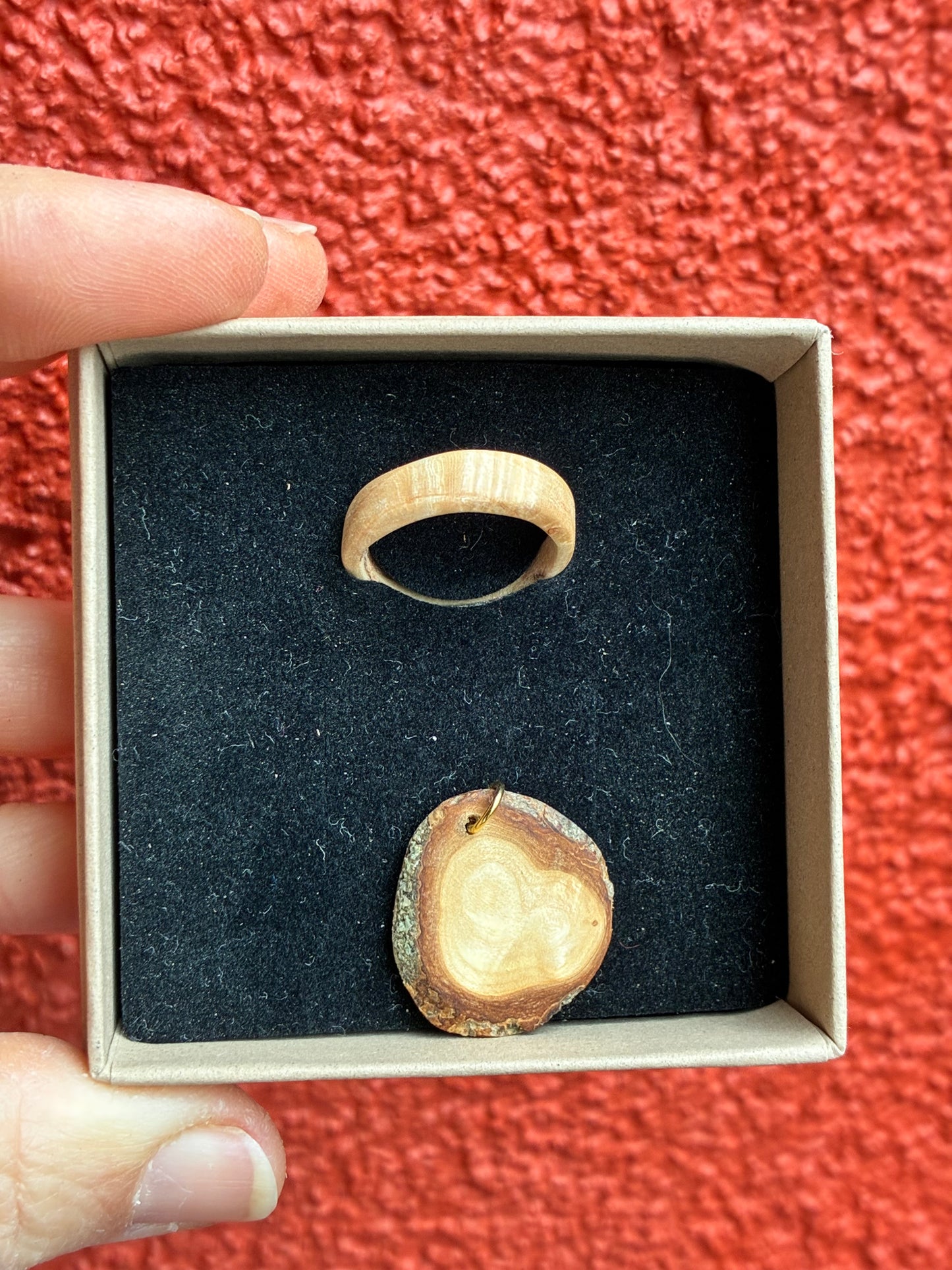 Set Anhänger Herz mit Ring