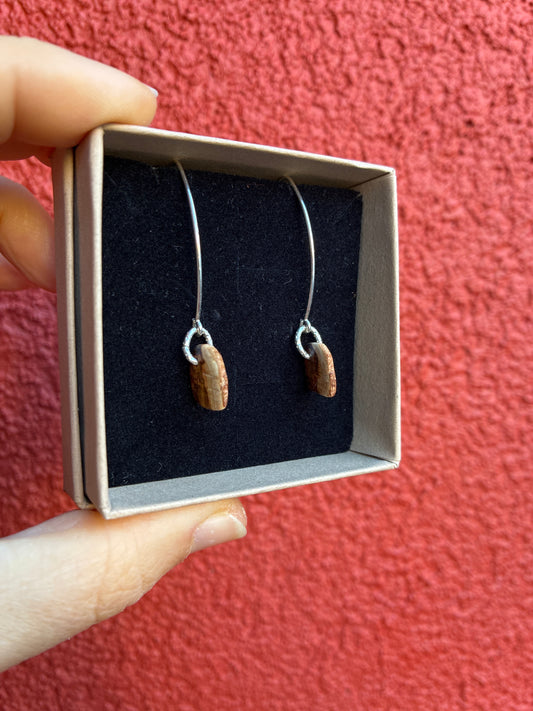 Baumperlen- Ohrringe Hänger