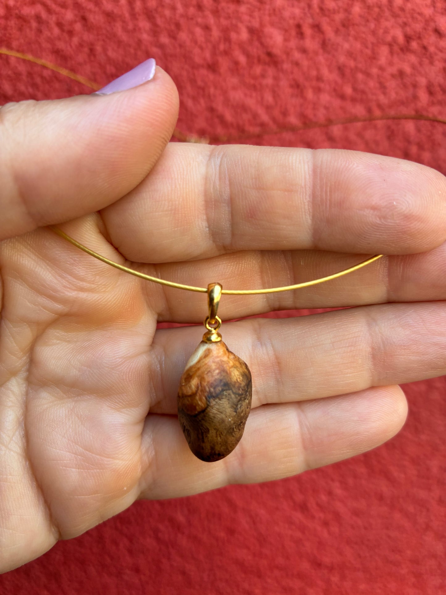 Goldreifen mit Baumperle (20 x 10mm)