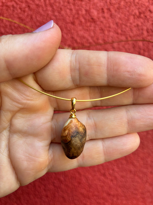 Goldreifen mit Baumperle (20 x 10mm)